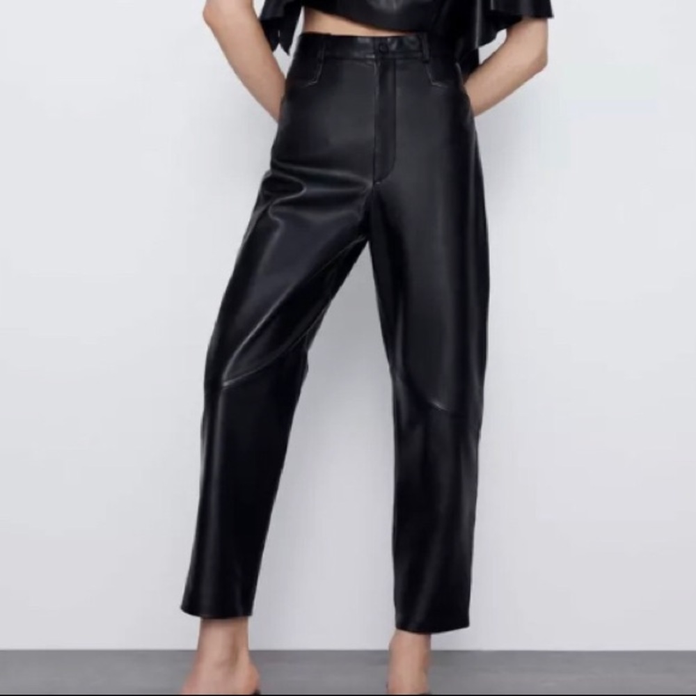 Zara Real leather pants Brand new